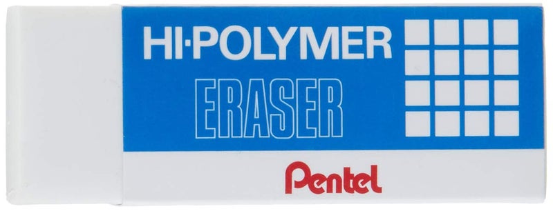 Pentel ZEH10 Hi-Polymer Eraser, Non-Abrasive, White, 1 Each - Image 3